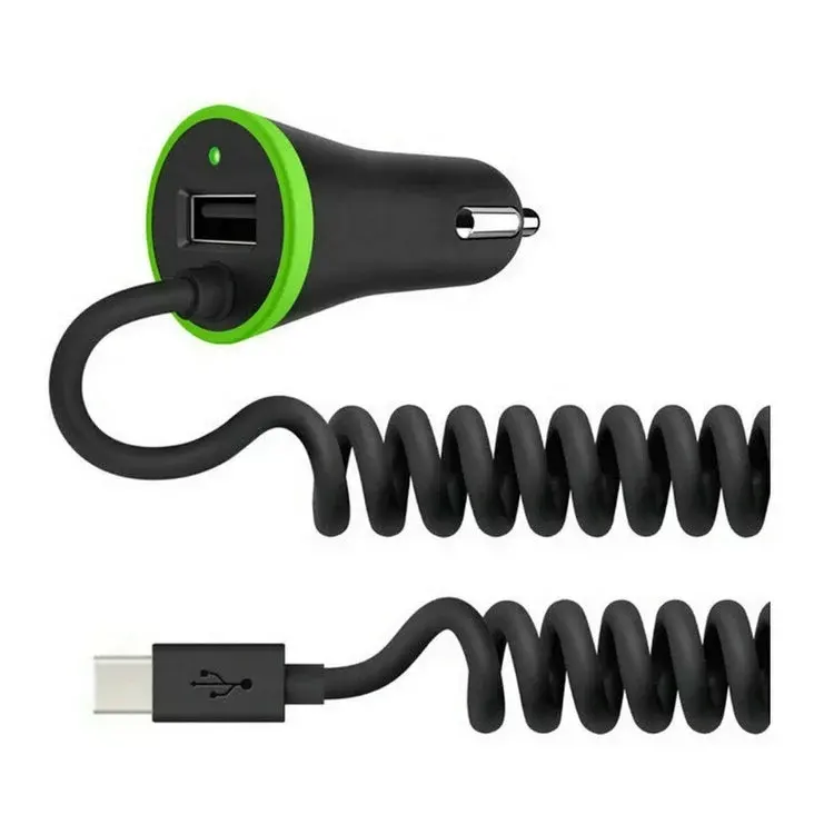 גבוהה באיכות קידום מכירות 5V 2.1A USB מטען לרכב עם סוג C מיקרו USB טעינה בכבלים