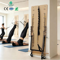 Plateforme Murale de Pilates en Érable pour Vente en Gros, Station d'Exercice Multi-Niveaux avec Résistance Réglable, Équipement de Gymnastique Professionnel