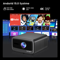 Projecteur vidéo Touyinger Q13W avec puce V660, faible latence, 3800 ANSI, prise en charge du Full 4K, MEMC, Android 15, projecteur home cinéma
