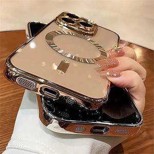 Custodia per Telefono con Cornice in Gomma Morbida Magnetica per <span class=keywords><strong>iPhone</strong></span> 17 Air 12 11 <span class=keywords><strong>13</strong></span> 14 Plus 15 16 <span class=keywords><strong>Pro</strong></span> Max, <span class=keywords><strong>Protezione</strong></span> Lenti, Lussuosa e Antiurto - Product Image 4