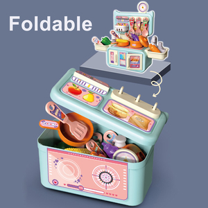 Baixo preço fingir pré-escolar crianças brincam cozinha brinquedo para crianças cozinha comida mesa mini cozinha cozinha brinquedo conjuntos - Product Image 4