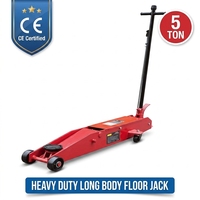 Cric hydraulique à levage élevé certifié CE 10 tonnes - Cric à chariot robuste à corps long pour la réparation de camions, bus et véhicules lourds