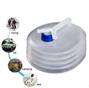 Tanque de agua plegable para coche, cubo de agua de plástico, Cubo de almacenamiento de agua plegable para acampar