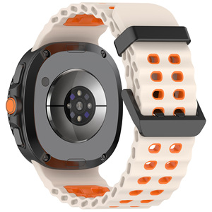 สายรัดข้อมือแบบสวมใส่ได้ Win-Win รุ่น Double Buckle Ocean กันเหงื่อ สำหรับ Samsung <span class=keywords><strong>Galaxy</strong></span> Watch 8 Classic 42 มม. 46 มม. - Product Image 3