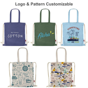 Bolsa de Mano de Lona con Cordón, Bolsa de Compras Reutilizable de Algodón con Asas Largas, Logotipo Personalizado, Embalaje para Regalo - Product Image 6