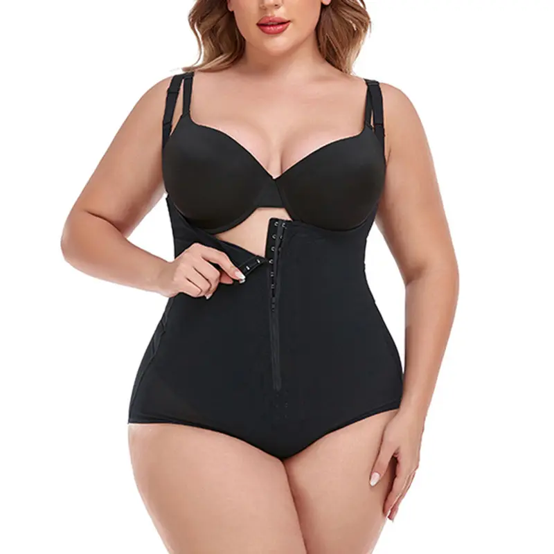 Groothandel Plus Size Hoge Compressie Bodysuit Taille Buik Controle Spaghetti Stalen Ring Beha Vrouwen Afslanken Naadloze Shapewear