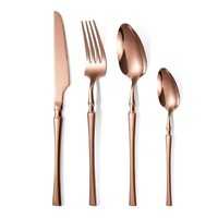Ensemble de Couverts de Luxe en Acier Inoxydable à Finition Miroir Moderne pour Mariages, Hôtels et Restaurants