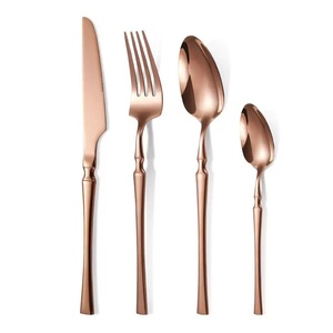 Juego de Cubiertos de Acero Inoxidable de Lujo con Diseño de Cintura Estrecha, <span class=keywords><strong>Cubertería</strong></span> Moderna con Acabado Espejo para Bodas, Hoteles y Restaurantes - Product Image 6