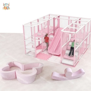 Portable Pink Home Soft <strong>Play</strong> Area Set Indoor Playground Equipment <strong>Play</strong> Structure Climb <strong>Frame</strong> Mobile Soft <strong>Play</strong> <strong>Frame</strong> for Kids - Product Image 6