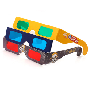 Customized Red Secret <strong>Spy</strong> Decoder Paper <strong>Glasses</strong> Magnifier Shape - Product Image 5