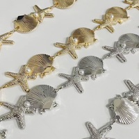 Chaîne de taille de danse pour femme, plaquée or 18 carats, avec coquillage plaqué or de Dubaï, motif petit sac à main, finition argent chromé, personnalisable