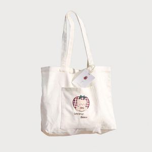 Promotional Cotton Customizable Reusable Shopping Bag Custom logo <b>Canvas</b> Custom Cotton <b>Canvas</b> <b>Tote</b> Bag with Pocket with Zipper - Product Image 1