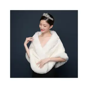 Jrfur Cropped Shawl Class Reunions Friends Gathering White Gentle Printed Pom Pom Shawl