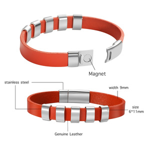 Blank Leather Bracelet Set Custom Leather <b>String</b> Bead Jewelry Ornaments DIY Custom Leather Wrist Bracelets - Product Image 3