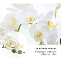 Fleurs artificielles de haute qualité en gros, effet 3D, imprimées, orchidées papillon pour la décoration de restaurants, maisons, jardins et mariages