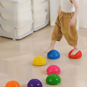 Bola semicircular de masaje Premium, terapia muscular de pie de tejido profundo, bote inflable de PVC para masaje de pies, bola Durian de media punta - Product Image 1