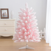 Árvore artificial de 60cm 90cm com cone de pinha e morango vermelha mini rosa pvc árvore de natal