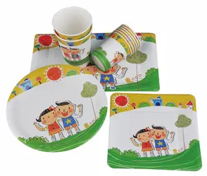 Assiettes en papier jetables à imprimé d'animaux, assiettes en papier pour fête d'anniversaire jurassique, vaisselle de table pour enfants, assiettes en papier avec motifs de dinosaures, 100 pièces