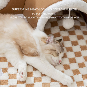 Nouveau tunnel pour chat haut de gamme, <span class=keywords><strong>anti</strong></span>-<span class=keywords><strong>stress</strong></span>, pliable, avec <span class=keywords><strong>tapis</strong></span> de couchage en fourrure, jouets pour animaux de compagnie de qualité supérieure - Product Image 5