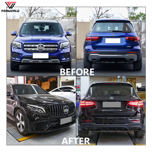 Ceja de rueda de rejilla de parachoques delantero y trasero de fuente de fabricación para Mercedes Benz <span class=keywords><strong>GLC</strong></span> X253 16-19 incluye Clips para AMG GLC63 - Product Image 5