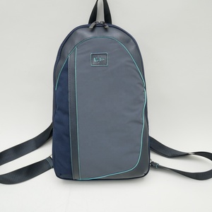 <b>Navy</b> Grey Sling <b>Backpack</b> Lightweight Water Resistant Crossbody Chest Bag Adjustable Strap Casual Travel Hiking Daypack for Men W - Product Image 2