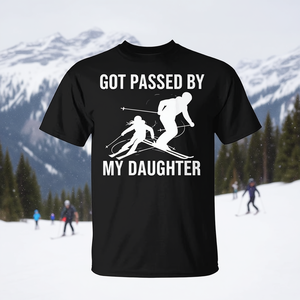 Camiseta de esquí con la frase "Got Passed By My Daughter" - Product Image 3