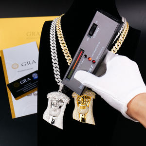 จี้พระเยซูทรงกางเขนประดับเพชรโมอิสซาไนต์คุณภาพสูงทรงบริลเลียนท์คัท เครื่องประดับชั้นดี เงินแท้ 925 ชุบทองคำขาว/ทองคำเหลือง สไตล์ฮิปฮอป GRA - Product Image 3