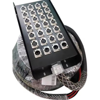 Câble audio multipaire XLR professionnel 28 canaux avec boîtier de scène, câble serpentine 30M, fabrication OEM