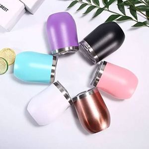 12 oz Double Wall Stainless Steel <b>Flask</b> Insulated Wine Tumbler Eco-Friendly Lid for Party Use - Product Image 5