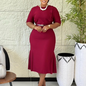 Abito uniforme donna <span class=keywords><strong>abiti</strong></span> da ufficio moda Plus Size stampa tacchino - Product Image 5