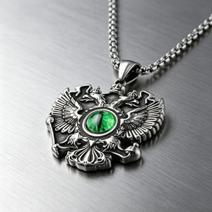 Yunnique – pendentif œil de dieu en acier titane, style vintage, collier unisexe, design européen et américain - Product Image 3
