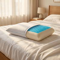 Komfortables Memory-Schaum-Kissen mit Kühlgel-Infusion, orthopädisches Kopfkissen für Bauch-, Rücken- und Seitenschläfer, 100% Polyester-Bezug