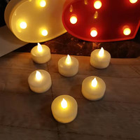 Dropshipping Bougie lumineuse LED étanche Bougies LED en plastique Bougies LED chauffe-plat sans flamme avec piles
