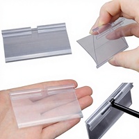 Porte-étiquettes réutilisable en PVC sans BPA pour rayonnages, noir/blanc, pour centres commerciaux, cartes de prix, affichage de tickets, supermarchés