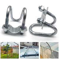 1 pièce Équerre en U double galvanisée M8 pour tubes et tuyaux, connecteur à vis en acier pour fixation d'échafaudage