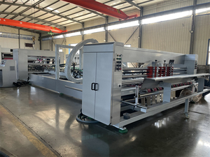 Alimentador de succión completamente automático caja de papel de cartón corrugado flexo máquina encoladora - Product Image 4