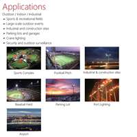 300W 400W 500W 600W 800W 1000W 1200W 1300W 1400W 1500W a mené des lumières de stade