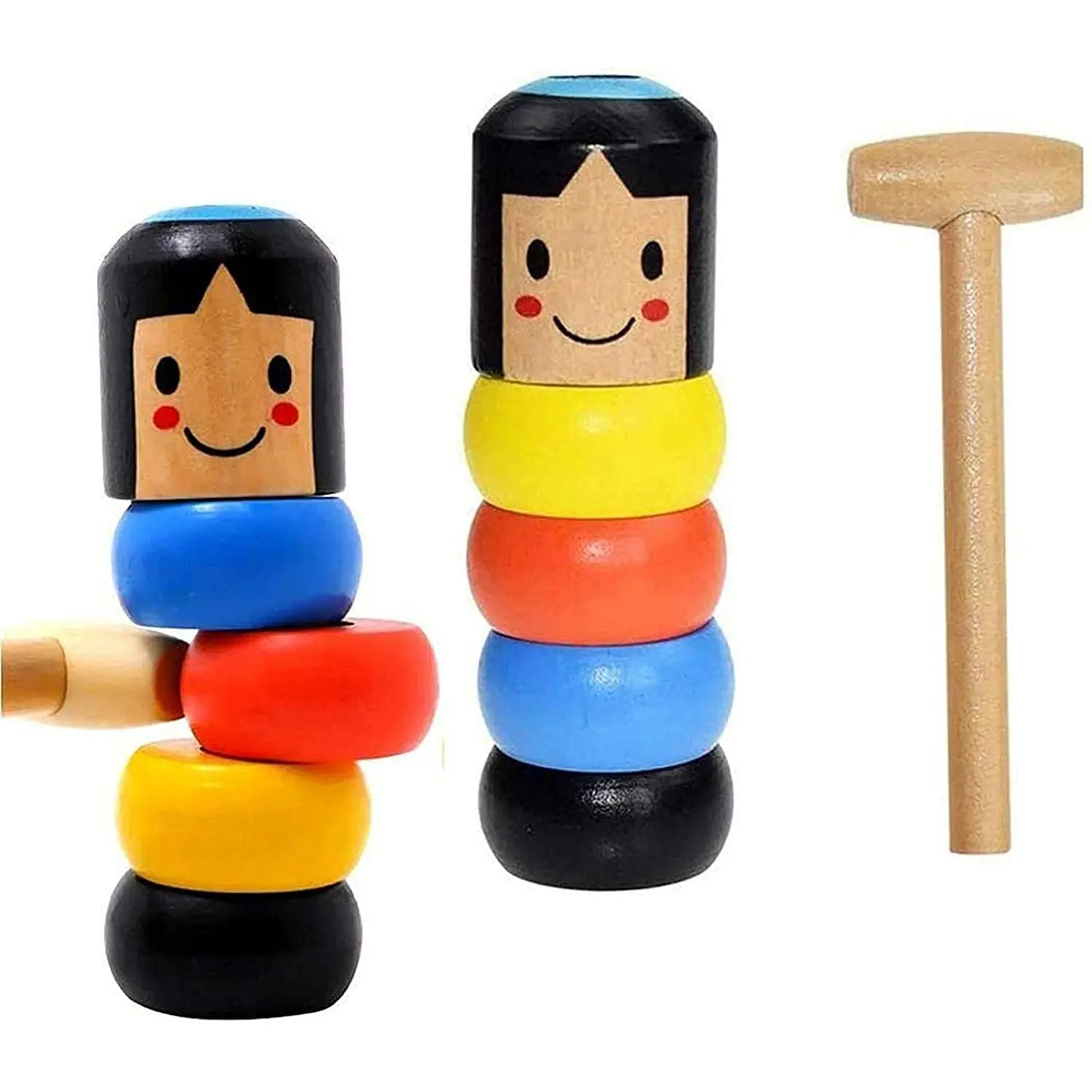 Fun unbreakable little wooden man toy magnetic wooden man magic toy children's educational toys