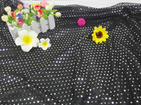 Tissu pailleté métallique de 3 mm, tissu en maille de polyester tricoté, tissu à paillettes pour décoration de fête
