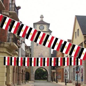 Rectangle Egypt 5.5*8.2 Inch Bunting <b>Flag</b> String of Egyptian Wholesale Polyester Banner for National Events Decoration - Product Image 5