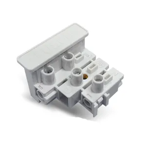 Blok Terminal elektriknya-Screw-mount Bs Fused Termina 3 tiang Screwless Terminal Sekring untuk lampu