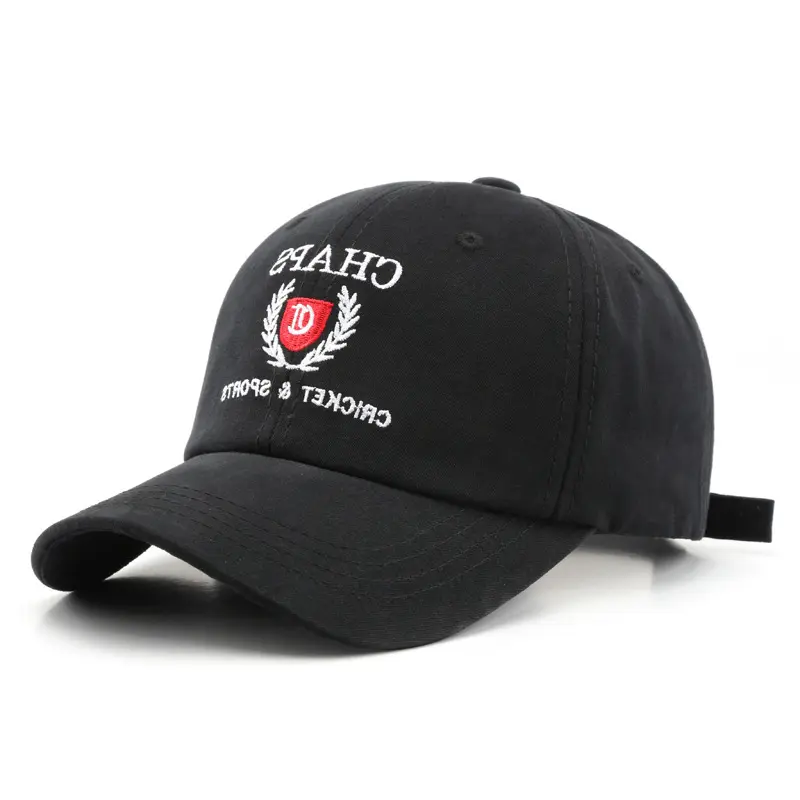 Großhandel Professional Cotton Custom Logo Unstrukturierte schwarze Kappe für Mädchen Baseball Cap