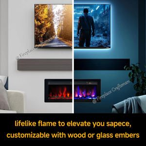 23 इंच होटल सुरक्षा पर्यावरण के अनुकूल नेतृत्व वाली आग जगह फ्रेमलेस इलेक्ट्रिक लौ फायरप्लेस सजावटी दीवार घुड़सवार थोक - Product Image 5
