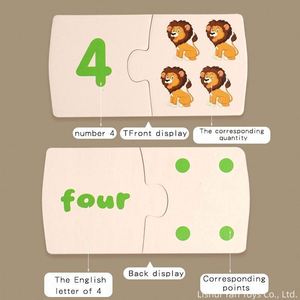 Juguete de Matemáticas Tempranas con Temática de Animales Adorables, Rompecabezas de Madera para Emparejar Números, Rompecabezas de Números y Conteo con Autocorrección - Product Image 2
