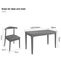 Plateau d'ordinateur de bureau en bois, 5 pièces, bureau, maison, d'étude