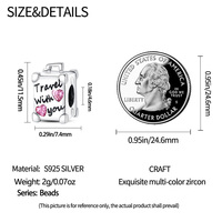 Breloques Pendentifs pour Appareil Photo et Bagages, Style Tourisme, en Cuivre Plaqué Argent, pour Bracelets DIY, Logo Personnalisé, Petite Quantité