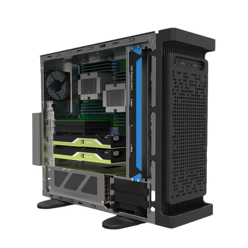 Original New Intel I5 I7 CPU Graphic Workstation PC Computer Hosting For Video Editing Design Rendering Modeling Liquid Cooling