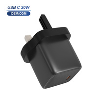 Cargador USB C de 20 W, Ultra Portátil y Plegable para Viajes, Cargador Rápido para iPhone