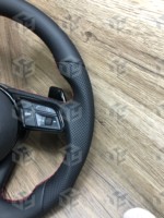 Volant de direction en cuir pleine fleur sur mesure pour Audi RS A4 A5 A6 C7 B8 R8 S3 S4 S5 Q7 A7 S7 TT RS3 RS5 RS6 RS7 B9
