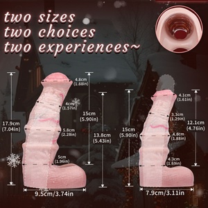 FAAK-G1331 Extensor de Pene de Silicona con Nudo de Caballo Largo, Funda de Fantasía Impermeable para Agrandar el Pene, Potenciador de Estimulación para Parejas - Product Image 6